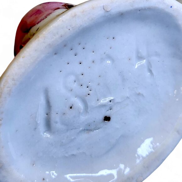 Antique French Bridal Vases - Set of 2, Hand Painted Porcelain, Marked '1834' - Picture 10 of 11